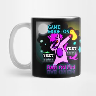 Dabbing Unicorn Yeet Trendy Dance Emote Gamer Quote Mug